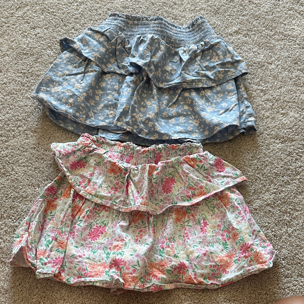 Floral Ruffle Skirts Set